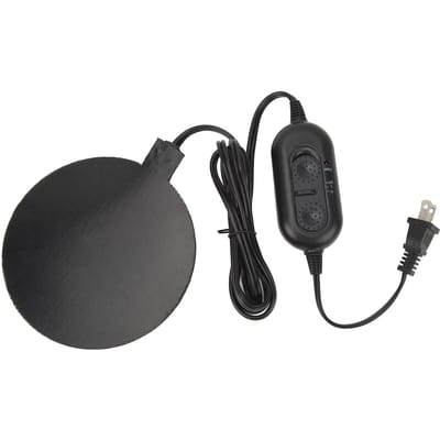 Chauffe-eau pour poulets Chauffe-eau pour volaille Base de chauffe-eau Contrôle de température à 2 vitesses Tapis chauffant en silicone gray