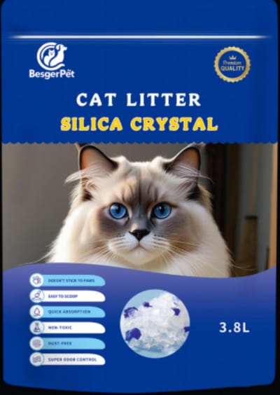 Besger Pet Kattenbakvulling Silica Premium 16 zakken x 3.8 liter - Super Absorberend & 99% stofvrij - Introductiekorting € 0,99 per liter