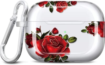 Luxe Beschermhoes met Bloemenpatroon voor AirPods Pro 2 / Pro (2019) - Inclusief Sleutelhanger