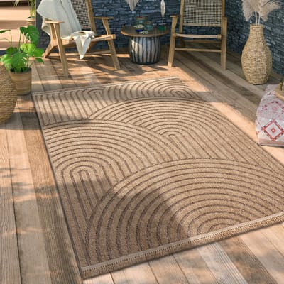 Paco Home Buiten Vloerkleed Voor Balkon Terras Keuken Tapijt Boho Bloemen Geometrisch 80x150 cm