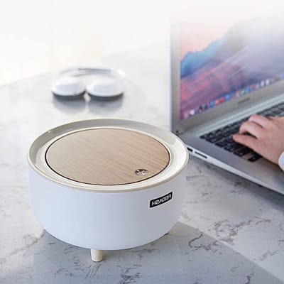 Mini Plastic Afvalbak met Popdeksel voor Bureau, Badkamer en Huisdierenvoeropslag - Compacte Prullenbak voor Kantoor en Thuisgebruik