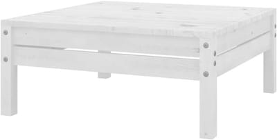 Tuinvoetenbank Hout - Voetensteun Buiten - Ontspannen Buiten - Massief Grenenhout - 635 x 635 cm - Wit