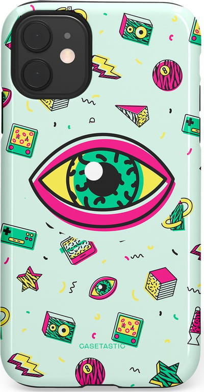 Casetastic Hoesje Geschikt voor Apple iPhone 11 - Stijlvolle Beschermende Duo-layer Case - Retro 80s vibes