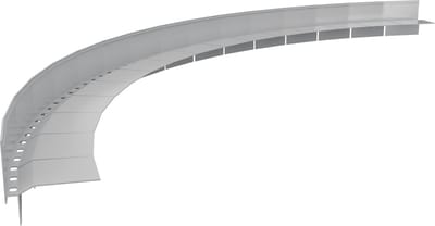 Renoplast, Aluminium Dakrandprofiel W60, Geventileerde vloerbedekking, Waterafvoersystemen, Gebogen profiel met inkeping 200 cm, Grijs