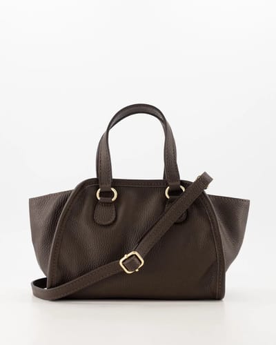 tas -donkerbruin -leer-hand/schoudertas