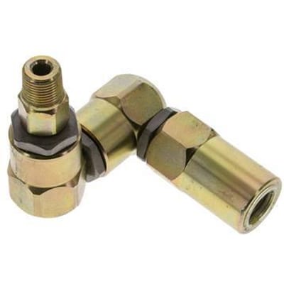 Draaidoorvoer 3/8'' NPT Buitendraad X Rp1/2'' Binnendraad Z-Vormig Staal FKM 350bar