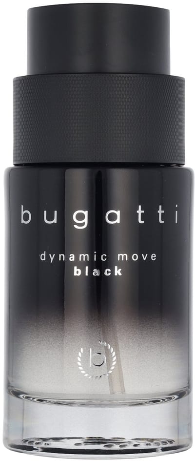 Bugatti Dynamic Move Black Men's Perfume 100ml - Oriental Woody Eau de Toilette - Sensual and Strong Combination of Cashmere Wood, Musk, and Lychee - Fruity, Fresh, and Woody-Warm
