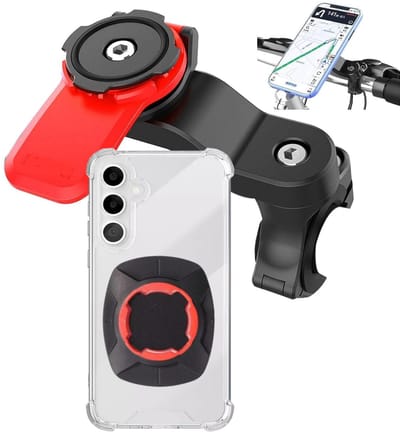 Telefoonhouder Fiets Magnetisch met Backcover hoesje - Geschikt voor: Samsung Galaxy A56 | Magnetische slotbevestiging | Magneet | GSM Houder Fiets – Fietshouder