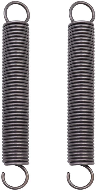 Verlengde gecomprimeerde veer 150 mm - 2 stuks roestvrij staal met dubbele haak