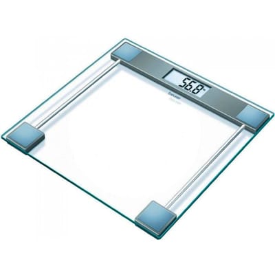 Beurer GS 11 Personenweegschaal - Digitaal - Tot 150 kg - Transparant veiligheidsglas - Groot Weegoppervlak 30 x 30 cm - Quick Start - Incl. batterij - 5 Jaar garantie