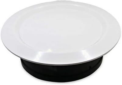 Circular Air Vent Grille Covers - Ventilatie Cover voor Thuis Gebruik - Ronde Wandventilatie - 150MM - Wit & Zwart - ABS Kunststof