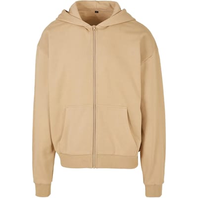 Build Your Brand - Ultra Heavy Hoodie met Rits - U. Beige maat XS