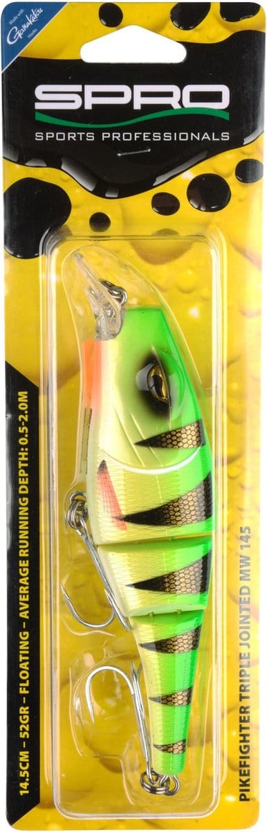 Spro Pikefighter Triple - 14.5 cm - UV firetiger