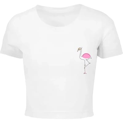 T-shirt dames Merchcode Flamingo