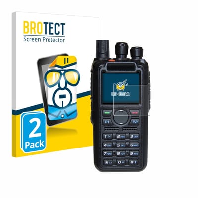 BROTECT - Screenprotector voor AnyTone AT-D878UV Plus - Folie Beschermfolie transparant 2 Stuks