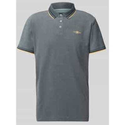 regular fit poloshirt met contrasterende strepen