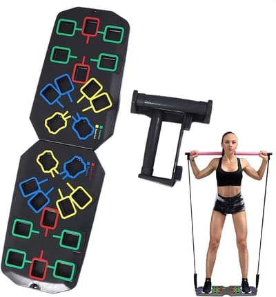 Pushup Board - Opdrukplank Krachttraining - Bovenlichaam Trainen - Kleurgecodeerde Spierisolatie - 33 x 21 x 10 cm - Niet gespecificeerd