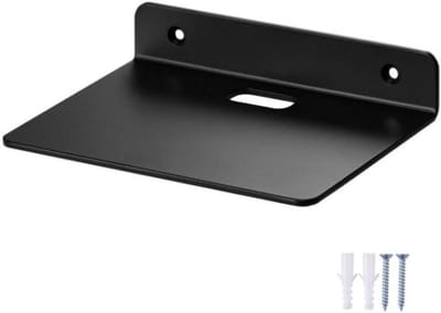 Wandplank Standaard - Display Plank - Opbergen Kleine Apparaten - Met Kabeldoorvoer - 15 cm Breed - Transparant