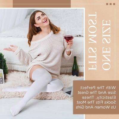 Over the knee gestreepte kousen voor dames - warme thigh high sokken voor cosplay en dagelijks gebruik