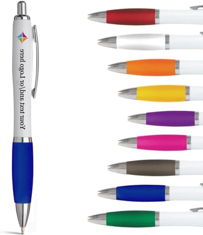 Gepersonaliseerde Pen - Bedrukte Pen Cadeau Pen - Promotie Artikel - Groot Afdrukbaar Oppervlak - 14 cm - Blauw