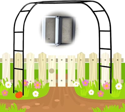 Smeedijzeren Tuinboog - Prieel Metaal - Bruiloft Versieren - Verstelbare Breedte - 2.4m x 2.2m - Wit