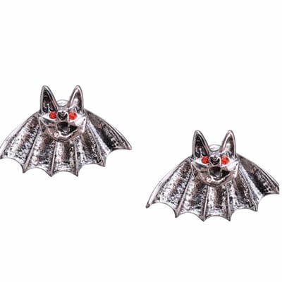 Vleermuis oorbellen - zilverkleur - 2.5 cm- Charme Bijoux