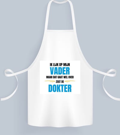 Akyol - ik lijk op mijn vader Keukenschort - Papa - liefste vader - cadeautje - verjaardagscadeau - verjaardag - cadeau voor papa - cadeau - kado - geschenk - gift - papa artikelen - vaderdag - 82 bij 71 cm