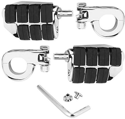 Motor Voetsteunen voor Fietsen - Zwarte Aluminium Pedalen voor ATV, UTV en Scooter
