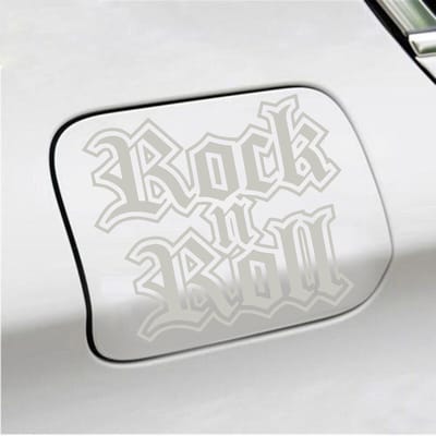 Bumpersticker - Rock N Roll - 13 X 15 - Zilver