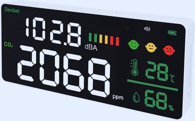 Air PRO CN20 Compleet Microklimaat Analyzer Voor Personen Met Gevoeligheden – CO₂ -- Geluids- Temperatuur- En Vochtigheidsmonitor