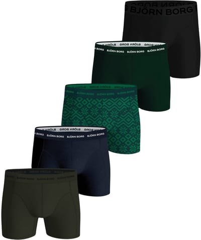 Björn Borg Cotton Stretch Boxershorts Heren (5-pack) - Maat L