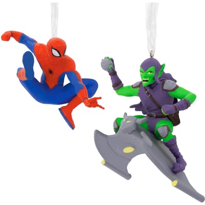 Hallmark Storied Moments Marvel Ornaments - Set of 2 - Spider-Man & Green Goblin