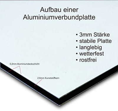 Voorzichtig Urit Bord - 30x20cm Aluminium Composiet - Hoogwaardige Kwaliteit