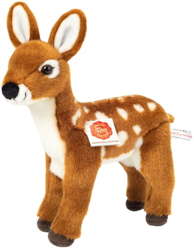 Hermann Teddy Knuffeldier Hertje/ree - zachte pluche stof - premium knuffels - bruin - 23 cm - Hertjes