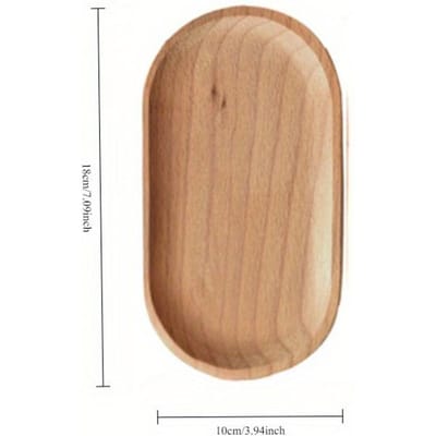 Japanse Houten Schaal, ovale schaal, houten bord, zeepschaal, opbergschaal, opbergschaal Badkamerschaal beige