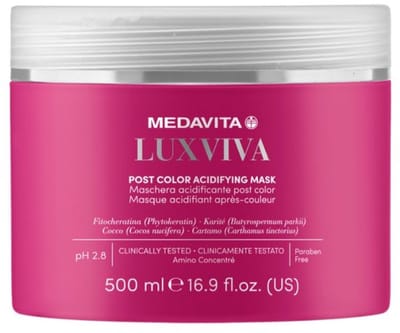 Medavita Luxviva Post Color Acidifying Mask 500ml NEW