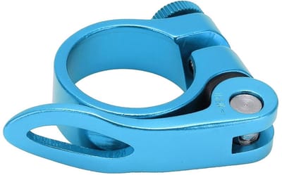 Fiets Zadelpenklem - Zadelklem Fiets - Zadelhoogte Verstellen - Snelsluiting Aluminium - 31.8 mm - Blauw