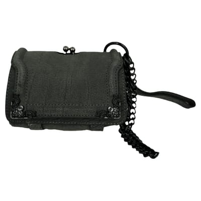 Alexander McQueen Chain Flap Schoudertas in Grijs Leer
