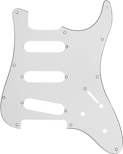 Slagplaat 3/4 ST-stijl gitaar - Fazley 10644 - Wit