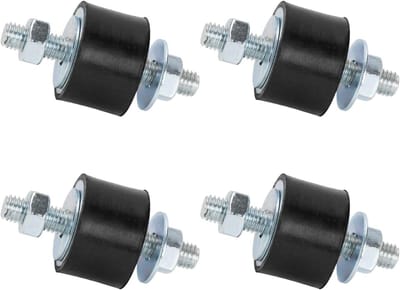 Rubberen Trillingsdempers - Anti-vibratievoeten Schokdemper - Apparaten Dempen - M8 Schroefdraad - 40 x 30 mm - Zwart
