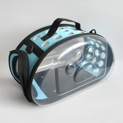 Sac pour animal de compagnie bandoulière Respirant et portable Sac de sortie pour chat Sac à dos pour chien Sac pour chat transparent pliable Bagage de grande capacité S gray