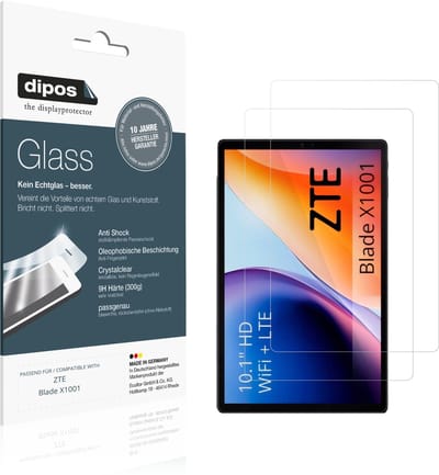 dipos – 2x Pantserfolie geschikt voor ZTE Blade X1001 | 9H Screenprotector