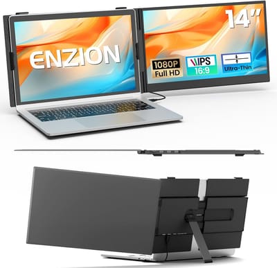 Draagbare Monitor - Extra Scherm - Productiviteit Verhogen - Ultra Dun Lichtgewicht - 14 Inch FHD - Grijs