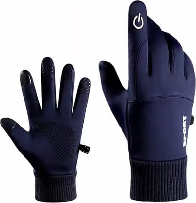 Chibaa - Sport Winter Handschoenen - Antislip - Touchscreen - Fietsen - Outdoor - Sporten - One Size - Blauw