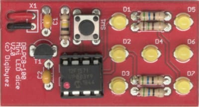 Digibytez - Mini LED Dice DIY Kit V2.0 (Yellow)