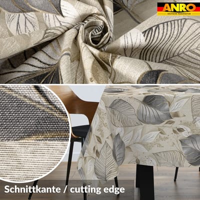 ANRO Tafelkleed Palladium Grijs 350x140cm Rechte rand Afwasbaar Waterafstotend Binnen & Buiten