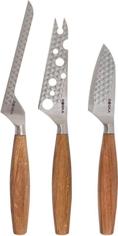 Boska Kaasmessenset Oslo+ - Voor elk type kaas - Non-stick - Europees eikenhout - RVS - Ergonomisch