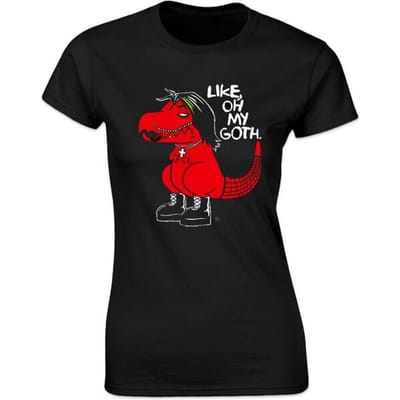 Goodie Two Sleeves - Fun T-shirt - Like, oh my goth - S tot XXL - voor Vrouwen - zwart
