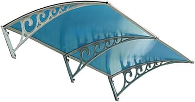 Deurluifel Luifel - Regenopvang Voordeur - Bescherming tegen weer - Stootvaste polycarbonaatplaat - 60x120cm - Transparant