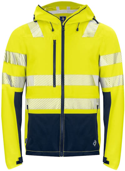 ProJob 6416 SIGNALISATIEREGENJAS EN ISO 20471 KLASSE 3 646416 - Geel/Marine - 4XL